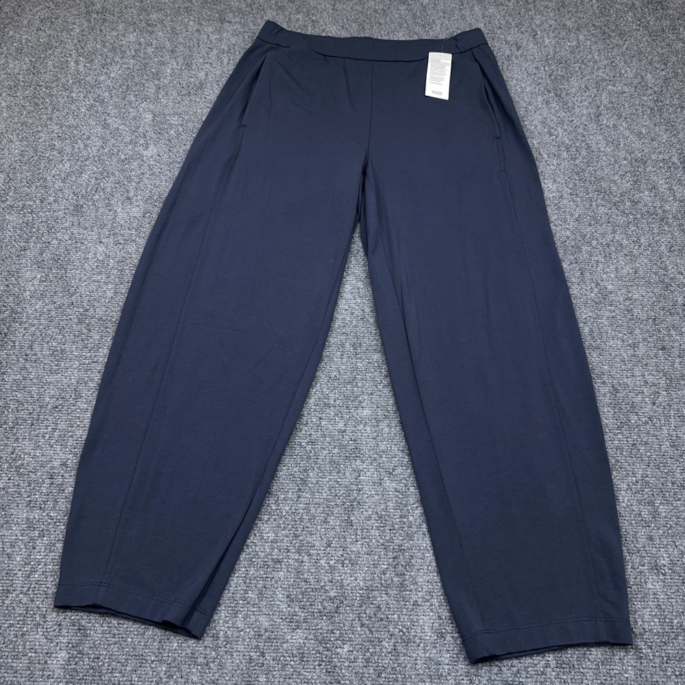 NEW Eileen Fisher Lantern Ankle Pant Women's S Ocean Blue Organic Cotton Stretch